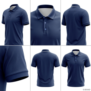 Polo pour homme 100% polyester respirant, séchage rapide, évacuation de l'humidité, tissu tricoté brodé, personnalisable OEM ODM, vente en gros - Product Image 3
