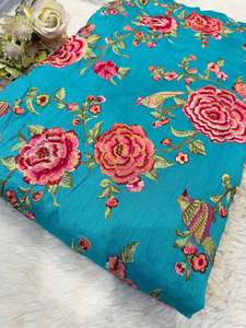Premium Multi Embroidery Fabric Women Fashion Fabric Designer Embroidery Fabric Party Wear Fabric Luxury Fabric - Product Image 5