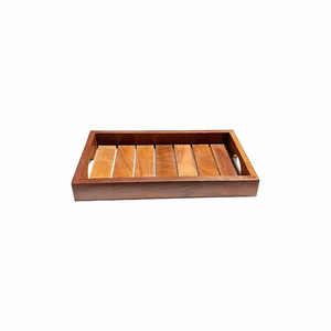 Bandeja de Servir de Madera Hecha a Mano con Acabado Elegante, Uso Multiusos para el Hogar, Hotel, Cocina, Decoración de Mesa de Centro, Venta al por Mayor - Product Image 1