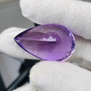 Ametyste naturelle taille poire 80,0 carats, grande taille, qualité AAA, avec lueur, belle couleur, coupe et polissage parfaits, à prix avantageux. - Product Image 6