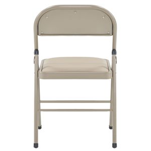 Sedie Pieghevoli Industriali Marrone Chiaro in Ferro e PVC per Convenzioni ed Esposizioni (4 Pezzi) - Product Image 4