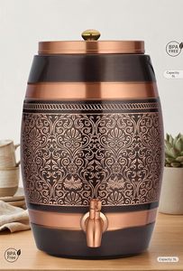 Distributeur d'eau chaude et froide en plastique Craft India Overseas, motif bohème, rond, réutilisable, usage domestique, garantie 3 ans, chargement par le haut - Product Image 4