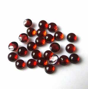 Vente en gros de pierres précieuses naturelles : Quartz de guérison et Grenat, pierres semi-précieuses rondes à dos plat en vrac, pour la création de bijoux DIY - Product Image 2