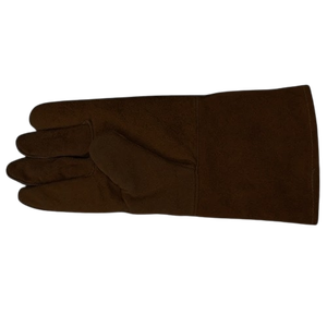 ถุงมือป้องกันส่วนบุคคล ถุงมือหนังวัวสำหรับนักดับเพลิง ถุงมือเชื่อมโลหะเคลือบอลูมิเนียมฟอยล์ สำหรับงานเชื่อมหนัก - Product Image 3