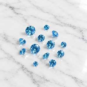 Diamantes Sueltos Azules Redondos CVD Cultivados en Laboratorio al por Mayor de 0.10 a 0.70 CT, Fabricante Indio para la Fabricación de Joyas - Product Image 4