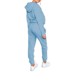 Conjunto Deportivo de 2 Piezas para Mujer, Transpirable, con Cierre, para Gimnasio, Running y Entrenamiento, Color Sólido, 100% Algodón, Casual, OEM ODM - Product Image 3