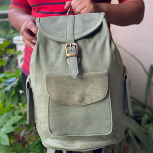 New 2024 ODM OEM New Arrival Custom Genuine Suede Leather Backpack for Women's Manufacturers Luxury <b>Laptop</b> <b>Bag</b> - Product Image 2