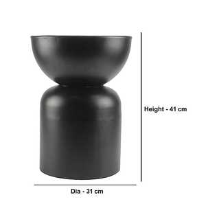 Mesa Consola Redonda Moderna de Lujo con Base de Pedestal, Diseño Minimalista, 31 cm de Diámetro, 41 cm de Altura, Muebles para Sala de Estar - Product Image 1