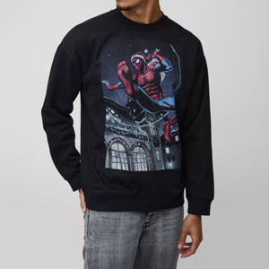 Sweat-shirts en coton 320 g/m² personnalisés à col ras du cou pour hommes, coupe oversize, motif uni, pour l'automne – Vente en gros - Product Image 1