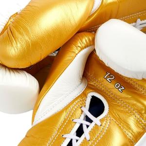 Fabrication de gants de boxe de haute qualité en or blanc, gants de boxe professionnels Winning, 100% cuir véritable - Product Image 5
