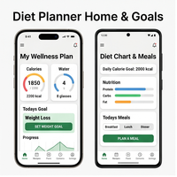 Aplicación RoyalCraft Enterprise Diet Planner, Planes de Comidas, Rastreador de Nutrición, Guía de Pérdida de Peso y Alimentación Saludable, Compatible con Android, Linux y MAC
