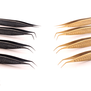 Pinzas de Precisión para Extensión de Pestañas de Acero Inoxidable Chapadas en Oro con Punta Lisa Antiestática y Diseño Duradero para Pestañas Finas - Product Image 5