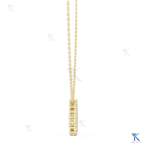 จี้เพชรทรงบริลเลียนต์แบบฝังเพชรเปิดหน้า 14K 18K ทองคำแท้ เครื่องประดับผู้หญิงสุดหรู ของขวัญ ขายส่ง ผู้จัดจำหน่าย B2B - Product Image 6