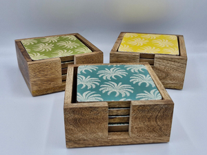 Ensemble de dessous-de-verre ronds en bois vintage, résistants à la chaleur, écologiques, faits à la main, réutilisables, durables, pour la table - Product Image 3