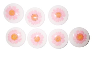Flor de margarita de Snowland, espécimen real en cabujón de plástico redondo de 38x38 mm, base plana blanca para manualidades y fabricación de joyas - Product Image 5