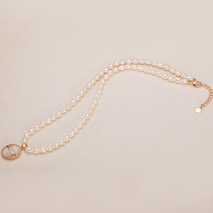 Collar de Perlas de Agua Dulce de Alta Gama con Sensación de Lujo Ligero, Diseño de Nicho con Cadena para Clavícula, Estilo Elegante para Mujer - Product Image 3