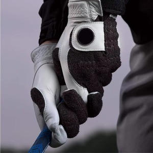Gants de golf noirs personnalisés de haute qualité pour adultes, en cuir véritable durable, antidérapants, respirants et légers, avec logo sur mesure - Product Image 6