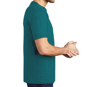 T-shirt à manches courtes pour homme, couleur turquoise, avec impression de lettres blanches, col rond, coupe décontractée, tissu jersey 100% coton - Product Image 3