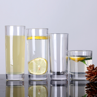 Vente en gros de verres à boisson en verre de haute qualité, à base épaisse, classiques, pour la maison, les restaurants, les bars et les hôtels