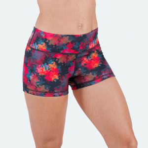 Venta al por mayor de alta calidad gimnasio para mujer correr entrenamiento sublimación botín pantalones cortos transpirable Streetwear con patrón de decoración - Product Image 4