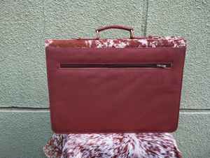Maletín de Cuero Genuino con Pelo de Vaca, Estilo Vintage, para Portátil, Bolso de Mano, LPBH-0029 - Product Image 3