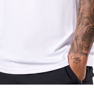 Mens <b>White</b> Performance Training T Shirt Crew Neck Short Sleeve Athletic Gym Workout Running Casual Sportswear Activewear <b>Tee</b> - Product Image 5