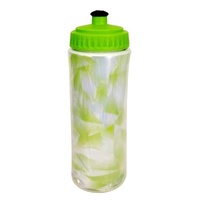 Bouteille d'eau sport isotherme réutilisable en plastique PP écologique à double paroi 550 ml avec poignée EVA et couvercle push-pull pour adultes