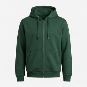 Sudadera con capucha extragrande para hombre, diseño nuevo, hombros caídos, color verde oscuro, elástica, para uso en invierno, más vendida. - Product Image 1