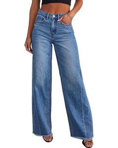 Jeans de Mezclilla de Cintura Alta y Pierna Recta para Mujer, Transpirables, Lavado Claro, con Botones Laterales, Estilo Vintage Simple, para Primavera, Verano y Otoño - Product Image 6