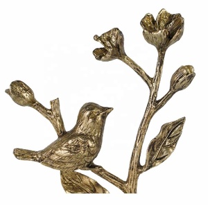 Metal Coat <b>Hooks</b> with 3D Bird & Flower Buds Shape Metal <b>Wall</b> <b>Hooks</b> for Entryway Bathroom Bedroom Farmhouse Decoration - Product Image 3