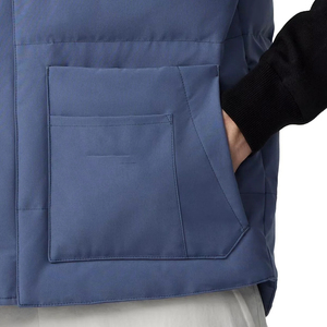 Chaleco Acolchado Negro para Hombre, Cuello Alto, Cierre de Cremallera, Sin Mangas, con Bolsillos, Casual, Otoño, ODM, Repelente al Agua - Product Image 6