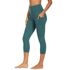 Wholesale Custom Women Tummy Control Pocket Leggings Stretch Fitness <b>Pants</b> Women Pocket Leggings Lightweight Sportswear - Product Image 1