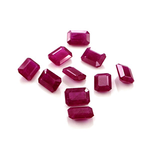 Rubis naturels non traités du Mozambique, octogones calibrés 5x7mm, pierres précieuses de rubis naturelles facettées pour la création de bijoux, prêtes à l'emploi - Product Image 6