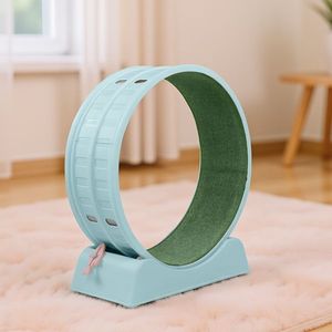 80*34*86CM Light Blue PP Track Connector Assembly Circular Design Green Carpet 15kg <b>Cat</b> Treadmill 1 <b>Cat</b> Teaser <b>Exercise</b> <b>Wheels</b> - Product Image 3