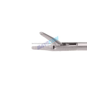 Pince CABG en acier inoxydable, droite, pointes dentelées de 1 mm, tige de 3 mm, longueur de travail de 6,75'' (17 cm), poignée à pression de 11,75'' (30 cm) - Product Image 5