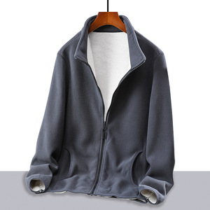 Vestes d'hiver pour hommes en polaire polyester de haute qualité, vestes de randonnée personnalisées de haute qualité pour femmes et vêtements décontractés avec poches latérales - Product Image 2