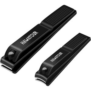 Tagliaunghie Ultra Affilato e Robusto per Mani e Piedi con Custodia in Metallo Visibile, Nero - Product Image 1