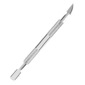 Professional Double-Ended Manicure Tool 3P Stainless Steel Nail Cuticle Pusher & Cutter - Product Image 1