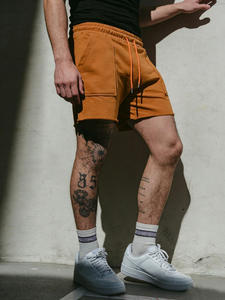 Men's Solid Color 100% Cotton Bermuda Shorts Mid Waist Drawstring Closure Lightweight Casual Athletic Shorts Spring Summer - Product Image 4