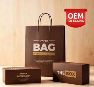 Custom Luxury Kraft <b>Paper</b> Shopping Bag Logo Printing Premium Matte/<b>Gloss</b> Finish Moisture Proof Eco-Friendly Recyclable - Product Image 1