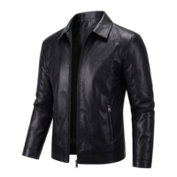 Veste en cuir au design tendance avec col personnalisé et élégante pour l'hiver, veste de moto en cuir respirante personnalisée pour hommes