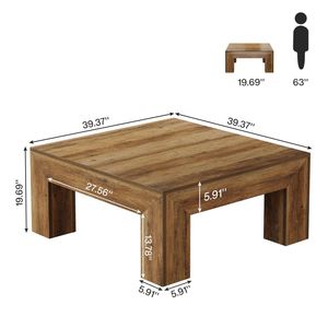 Tavolino Quadrato da Caffè e Tè per Divano - Product Image 6