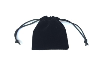 SWISHER INTERNATIONAL <b>Black</b> Velvet Drawstring Pouches Set of 5 Small Storage Bags with 1 Year Warranty for Jewelry or Gifts - Product Image 4