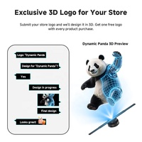 Projecteur d'hologramme 3D de haute résolution de 42CM perles de LED annonçant la signalisation de boîte à lumière application extérieure fournisseur d'OEM