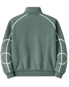 Conjunto Deportivo Personalizado para Hombre en Verde Azulado, Chaqueta con Cierre Completo y Pantalones Deportivos con Detalle de Raya Blanca, Ropa Deportiva Casual, OEM Personalizado - Product Image 5