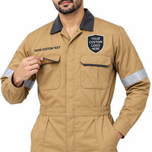Combinaison ignifuge certifiée CE, imperméable, en coton et polyester, pour le personnel d'atelier, vêtements de travail professionnels - Product Image 4