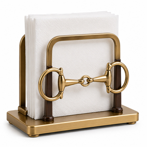 Support de serviettes en métal finition laiton, boîte à mouchoirs sur pied, organisateur de bureau pour cuisine et table à manger, élégant en forme d'arche - Product Image 6