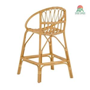 Silla Infantil de Ratán Nhat Minh, Respaldo de Espiga, Estilo Tropical, Taburete de Bar para el Hogar, Duradero y Ecológico - Product Image 1