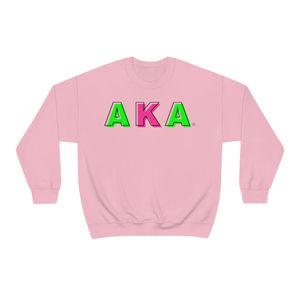 Pink Letter Graphic Crewneck Sweatshirt <b>Green</b> Outline Design Cotton Fleece Pullover Long Sleeve Casual Fashion Streetwear Women - Product Image 1