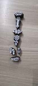 Bloques de impresión de madera grabados a mano para estampado textil DIY, arte de henna artesanal, patrón abstracto indio de Sheesham, arte reutilizable - Product Image 5